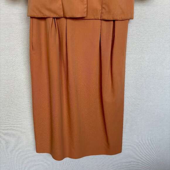 Vintage Women’s Tahari Skirt Suit Set in Terracotta Peach Size 6 - Picture 14 of 16